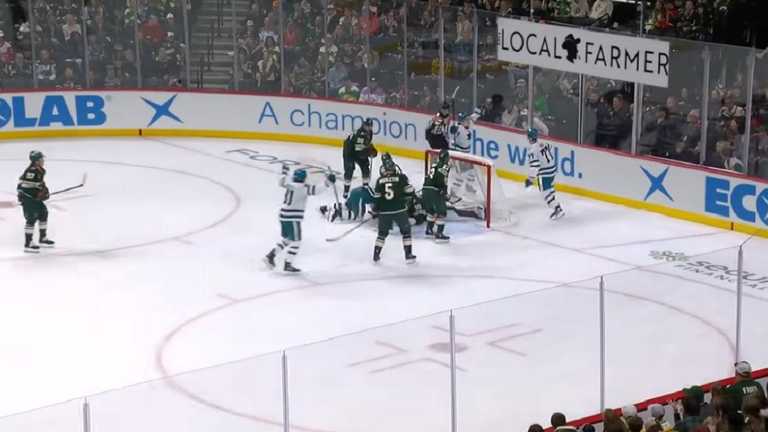Сан-Хосе перестріляв Міннесоту / Скріншот з відео Сан-Хосе перестріляв Міннесоту / Скріншот з відео