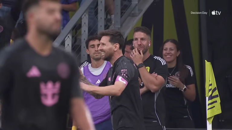 Ліонель Мессі святкує гол / Скріншот Ліонель Мессі святкує гол / Скріншот