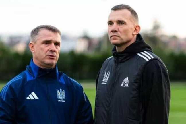 Сергей Ребров и Андрей Шевченко / Фото УАФ Сергей Ребров и Андрей Шевченко / Фото УАФ