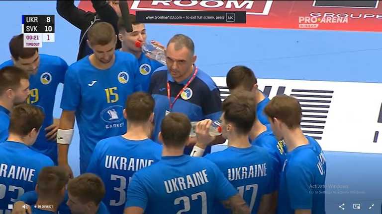 Чоловіча збірна України з гандболу / Скріншот з відео Чоловіча збірна України з гандболу / Скріншот з відео