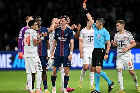 Бавария в меньшинстве победила ПСЖ в матче ЛЧ – у Диаса дубль и удаление, Хакими и Дембеле получили травмы