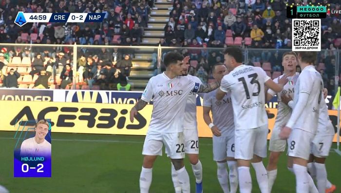 Наполі з дублем Хьойлунда впевнено переміг – від Мілана на вершині Серії А відділяє одне очко Наполі з дублем Хьойлунда впевнено переміг – від Мілана на вершині Серії А відділяє одне очко