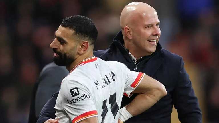 Арне Слот та Мохамед Салах / фото: Catherine Ivill - AMA/Getty Images Арне Слот та Мохамед Салах / фото: Catherine Ivill - AMA/Getty Images