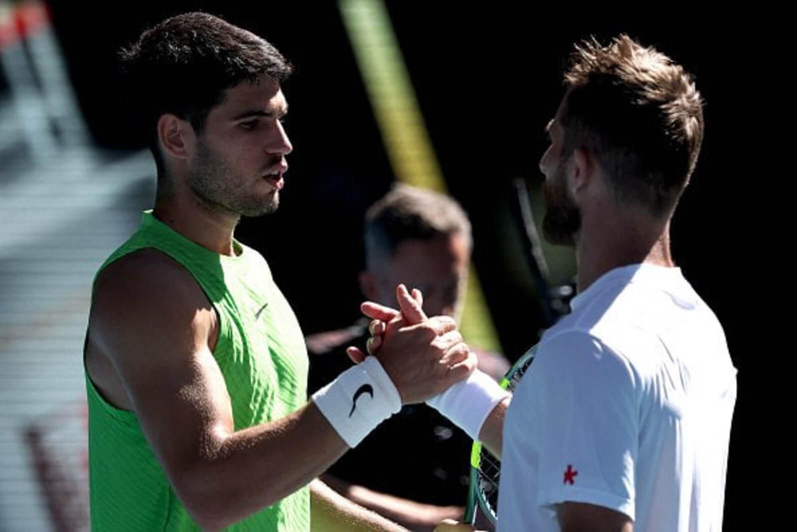 Карлос Алькарас і Корентен Муте / Getty Images