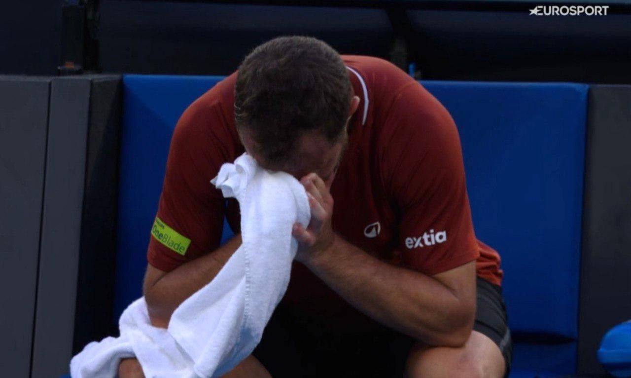 Гастон снялся с матча против Синнера / Скриншот