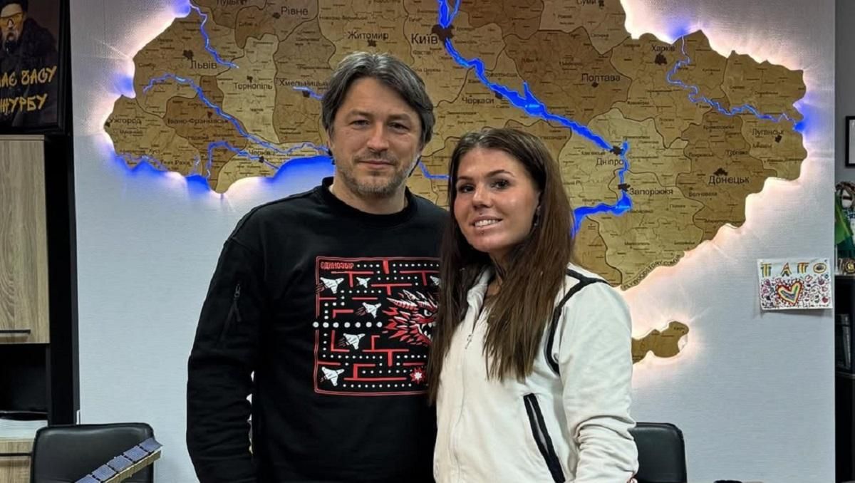 Притула і Олійникова / Фото Instagram.com/_drones4ua.org