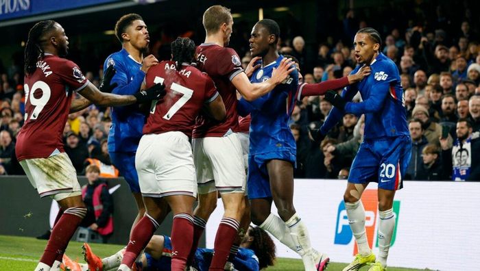 Челси и Вест Хэм получили огромный штраф за драку игроков в матче АПЛ Челси и Вест Хэм получили огромный штраф за драку игроков в матче АПЛ