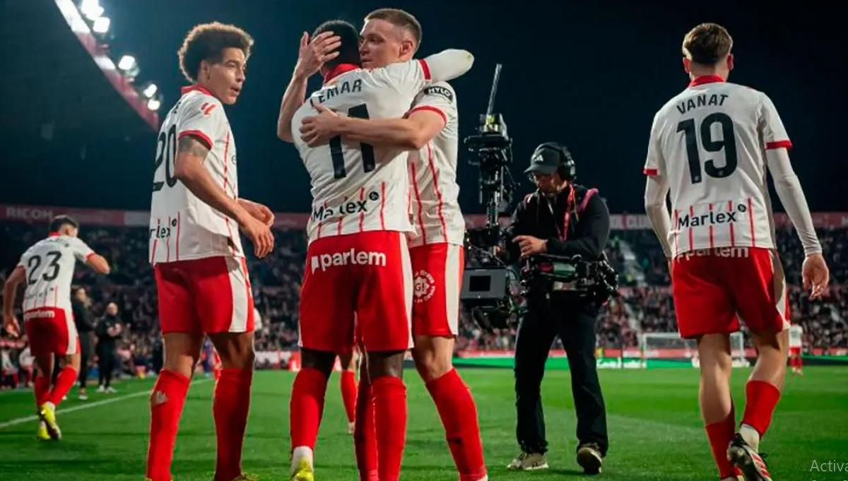 Жирона святкує гол / Фото з офіційного сайту Ла Ліги Жирона святкує гол / Фото з офіційного сайту Ла Ліги