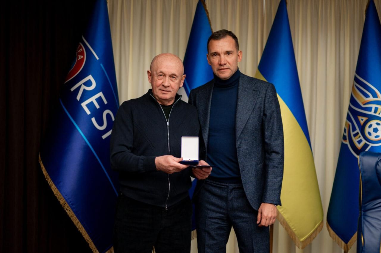 Николай Павлов и Андрей Шевченко / Фото УАФ