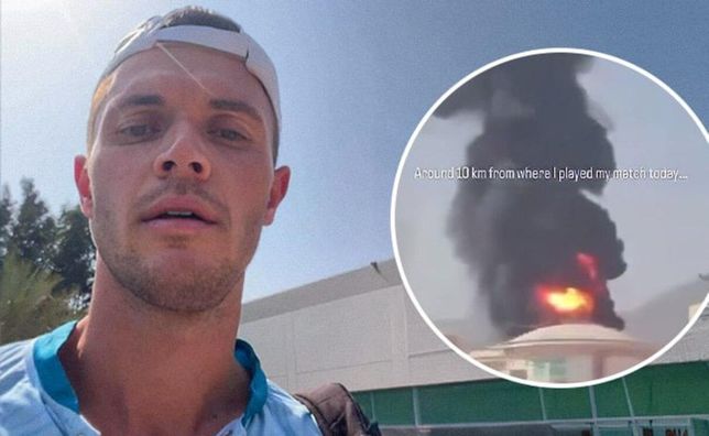 Український тенісист під час матчу в ОАЕ став свідком обстрілу іранськими дронами (ВІДЕО)