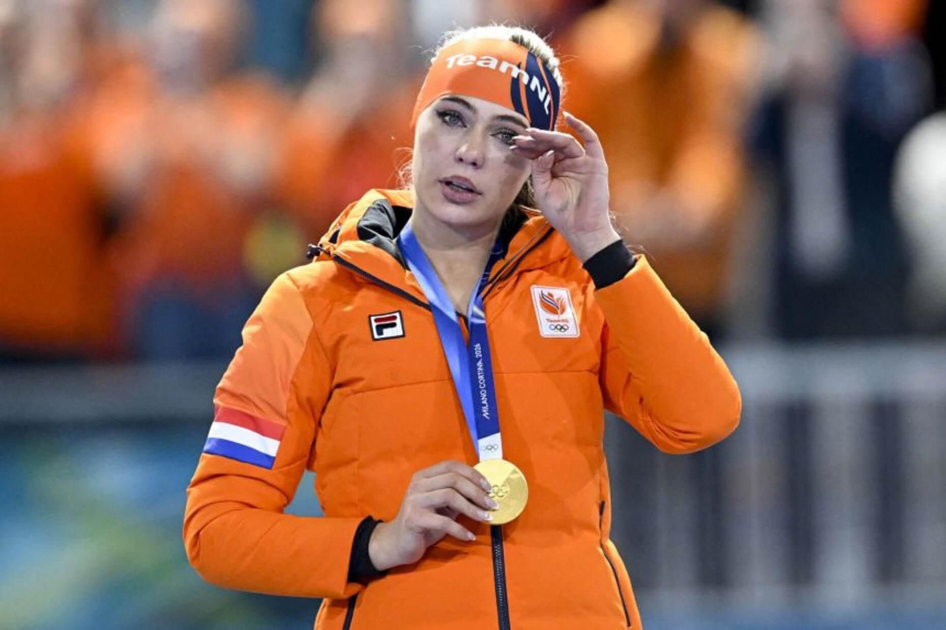 Ютта Лердам із золотом Олімпіади 2026 / Wang Zhao/AFP/Getty Images Ютта Лердам із золотом Олімпіади 2026 / Wang Zhao/AFP/Getty Images