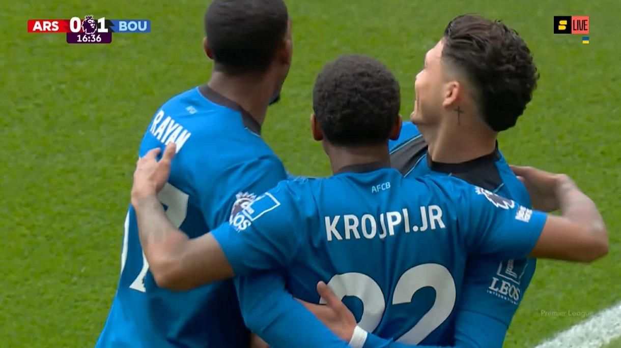 Гравці Борнмута святкують гол / Скріншот з трансляції