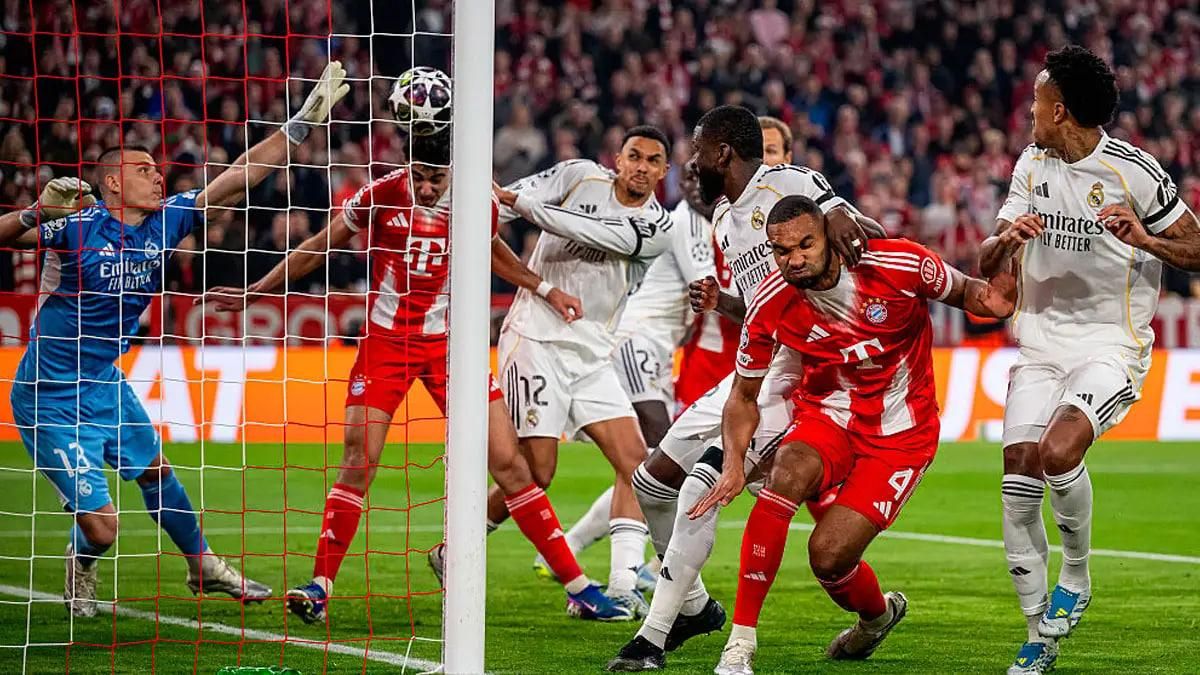 Андрей Лунин в матче против Баварии / Фото Getty images