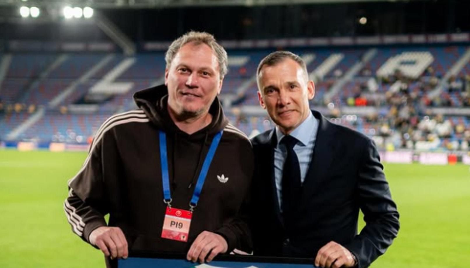 Андрій Пятов і Андрій Шевченко / Фото УАФ