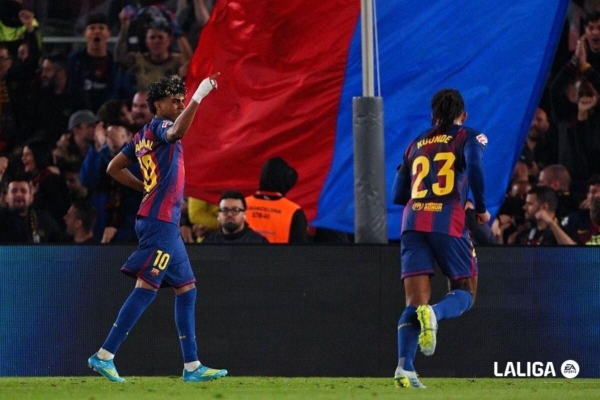 Ламін Ямаль святкує гол / Фото Ла Ліга