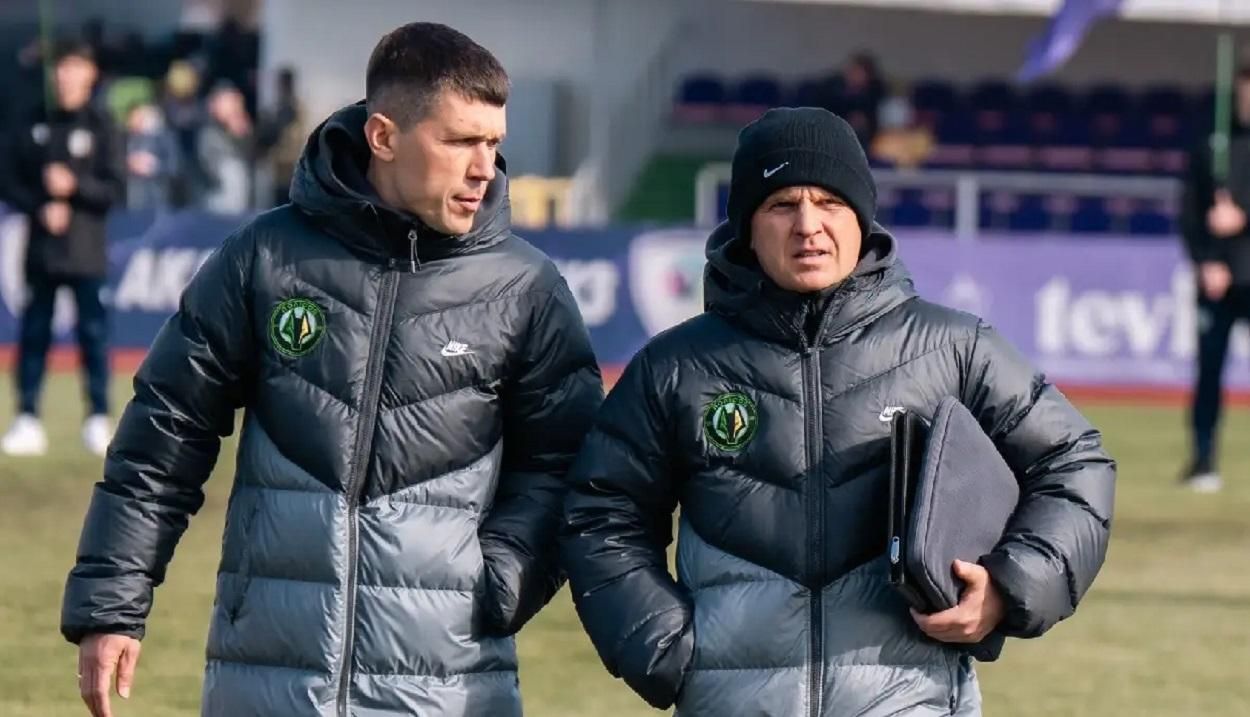 Сергей Кравценко (слева) / ФК Полесье