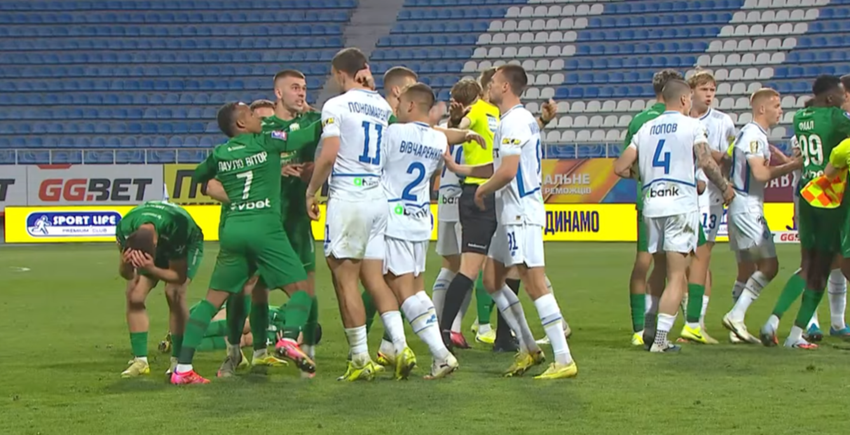 Динамо сенсаційно програло Карпатам у матчі зі скандалом і бійкою – у Пономаренка вкрали гол і покарали червоною