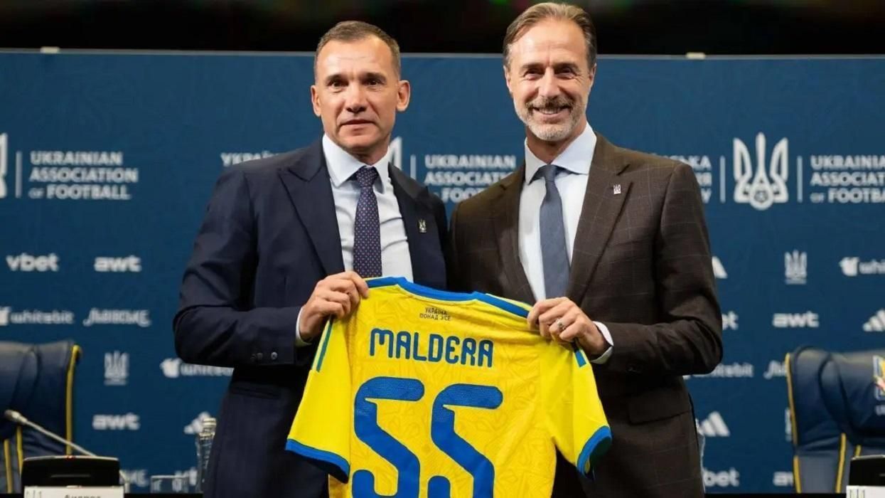 Андрій Шевченко та Андреа Мальдера / фото: УАФ Андрій Шевченко та Андреа Мальдера / фото: УАФ