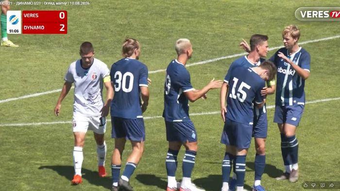 Гол Супряги в УПЛ-2 в видеообзоре матча Верес – Динамо – 0:2