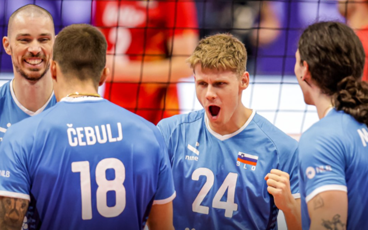 Игроки сборной Словении / Фото CEVolleyball Игроки сборной Словении / Фото CEVolleyball
